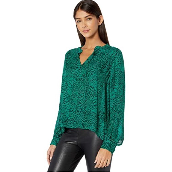 Parker Aussie Smocking Detail Peasant Blouse - Picture 3 of 8